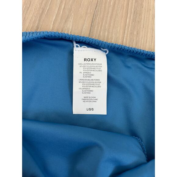 Roxy Aruba Textured Moderate Bikini Bottoms, NWT Size Large Blue - Picture 5 of 9